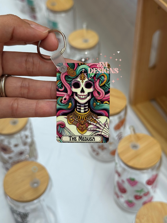 The Medusa Tarot Card Keychain