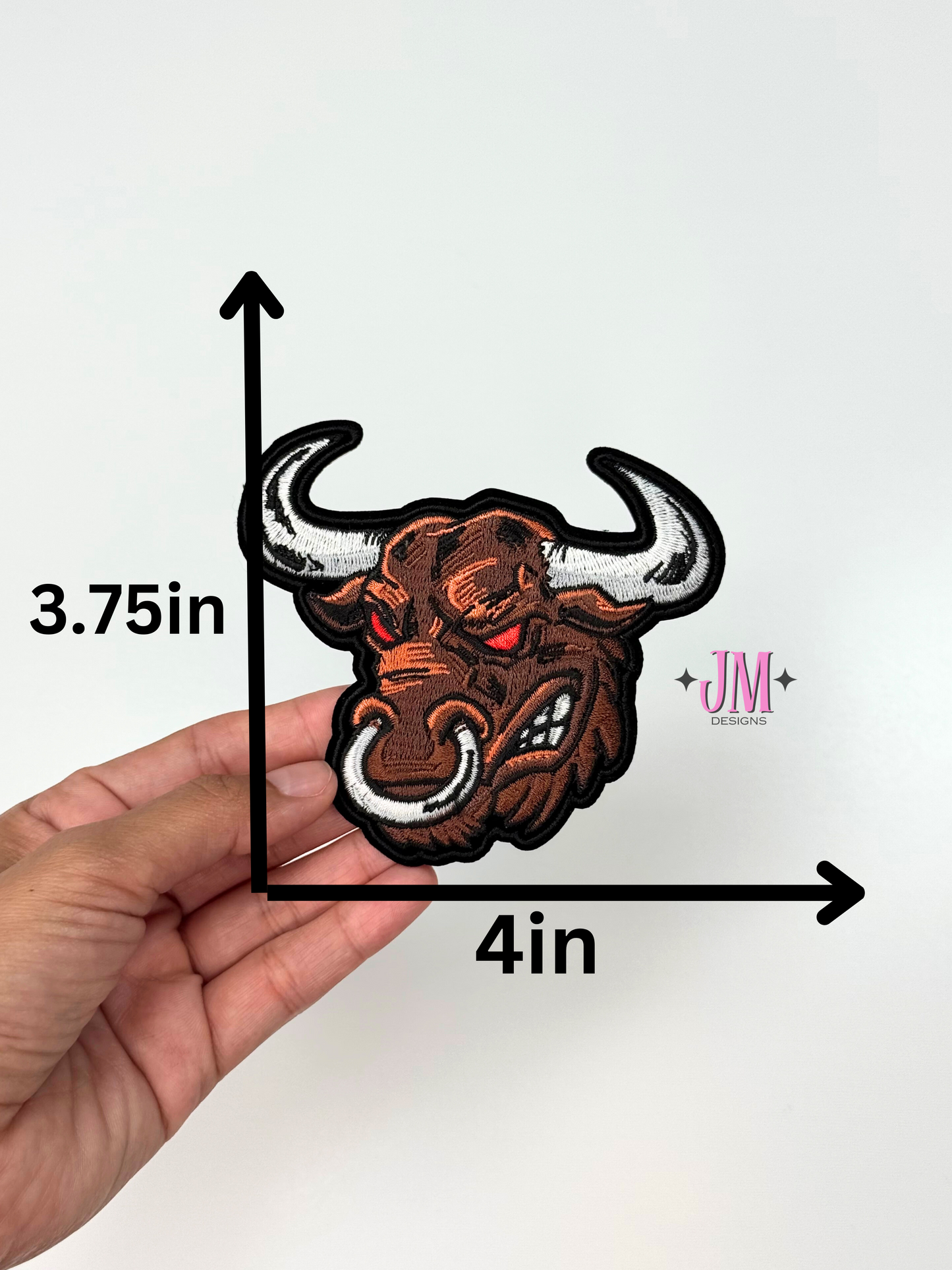 Angry Bull Iron On Patch