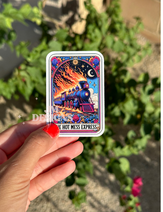 Hot Mess Express Tarot Card Sticker