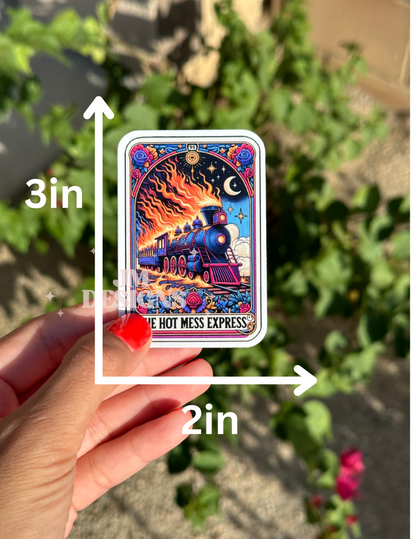 Hot Mess Express Tarot Card Sticker