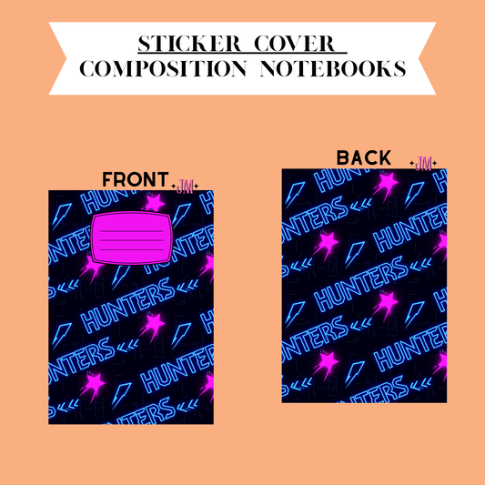 Sticker Composition Notebook Cover Front And Back