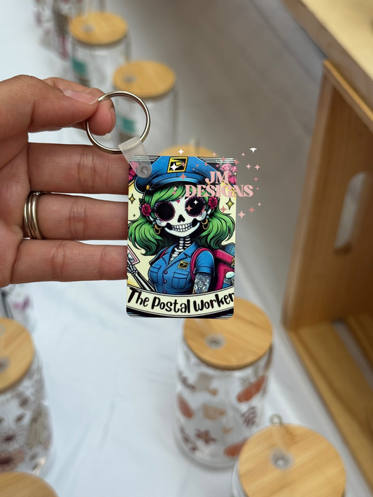 The Postal Worker Tarot Card Keychain