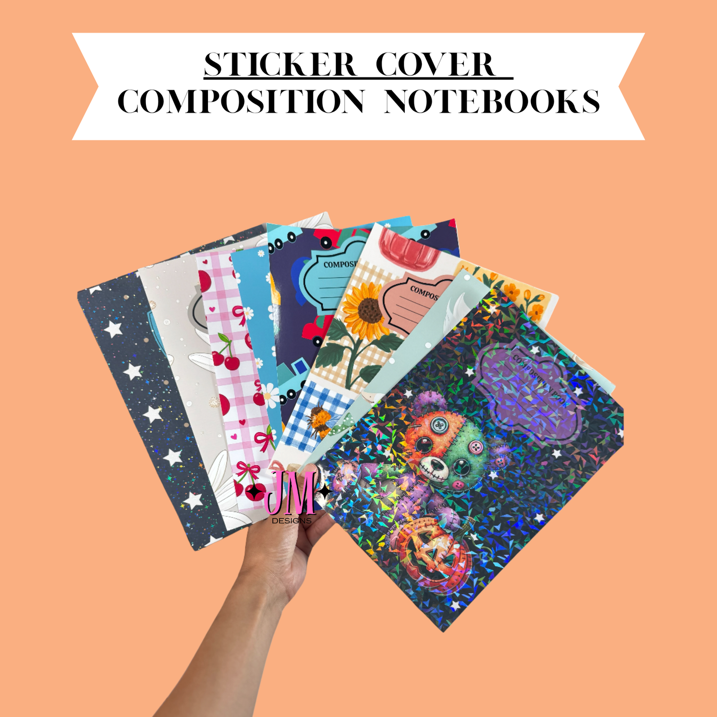 Sticker Composition Notebook Cover Front And Back