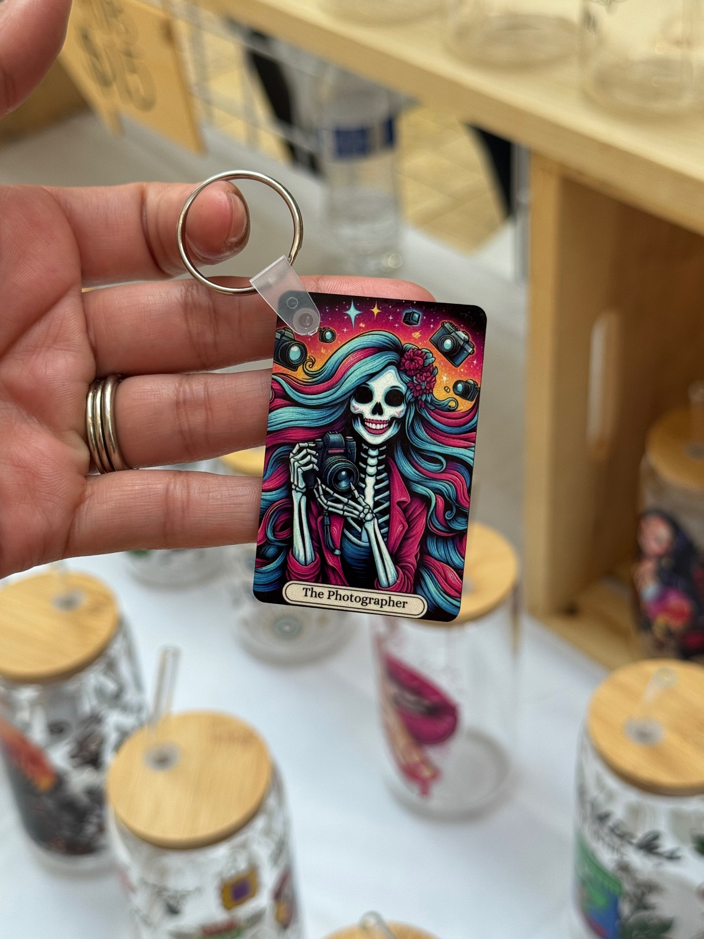 The Photographer Tarot Card Keychain