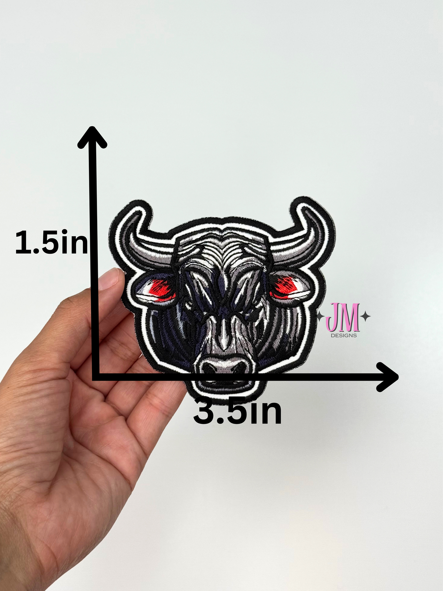 Black Bull Patch Iron On Patch