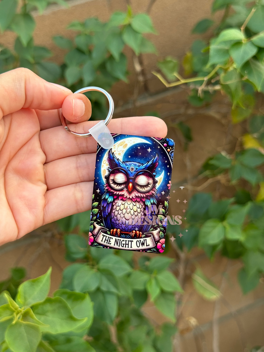 The Night Owl Tarot Card Keychain