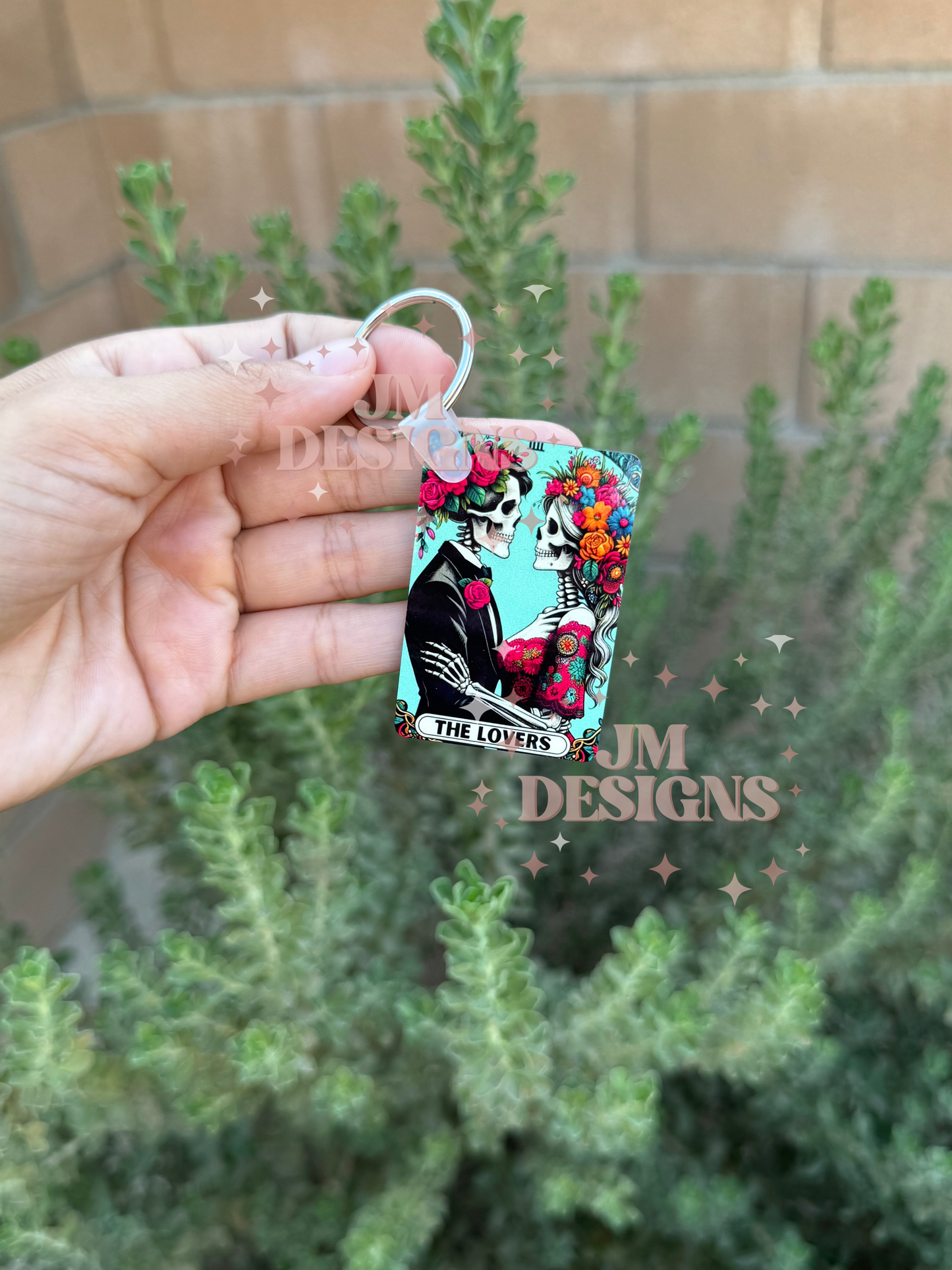 The Lovers Tarot Card Keychain