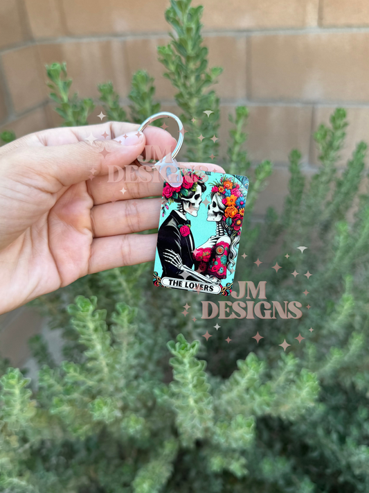 The Lovers Tarot Card Keychain