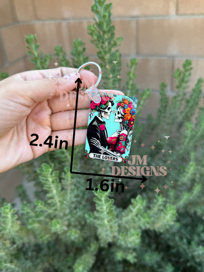The Lovers Tarot Card Keychain