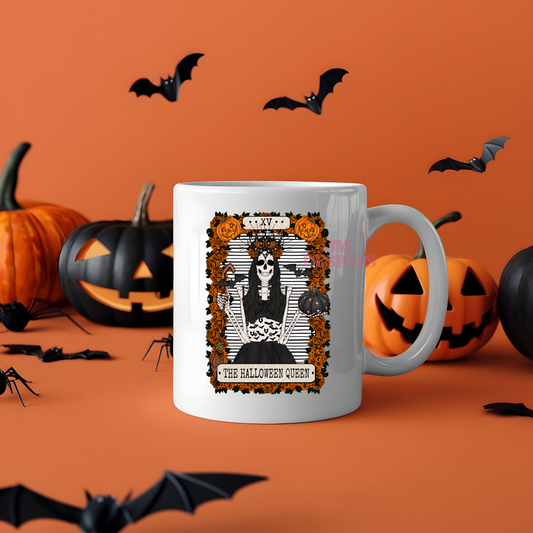 The Halloween Queen Coffee Tarot Mug| Personalized Gift| valentines Day Gift Idea| Gifts For Her| Tarot Reading| Custom Mug
