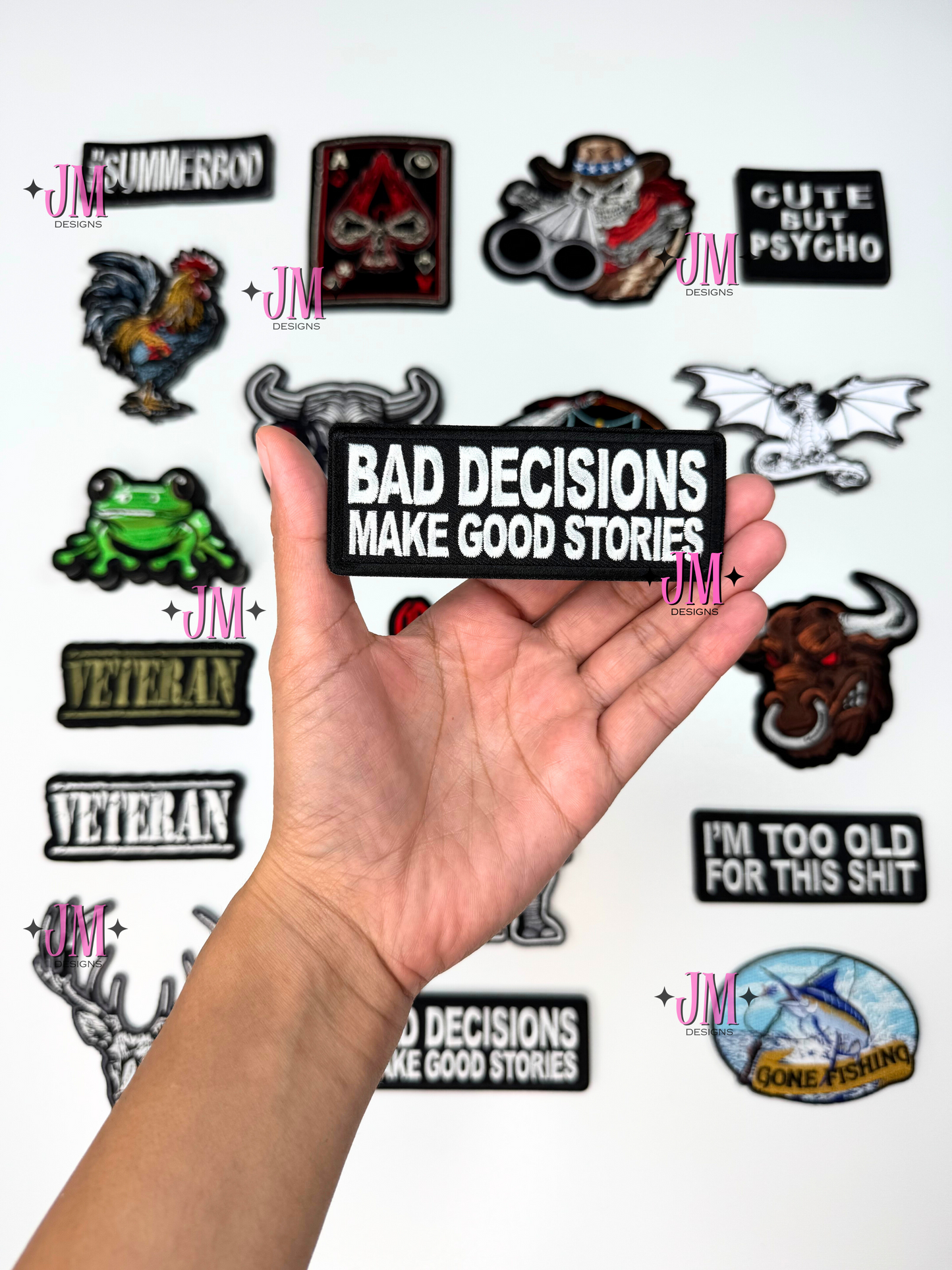 Bad decisions make cool stories Iron On Patch