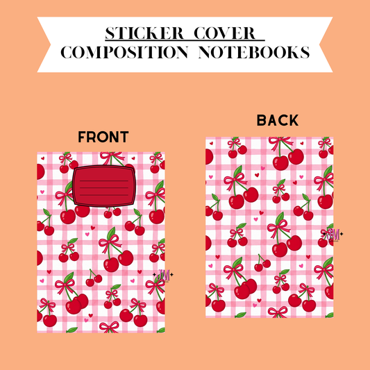 Sticker Composition Notebook Cover Front And Back