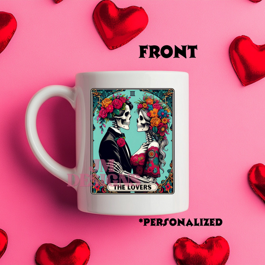 The Lovers Coffee Tarot Mug| Personalized Gift| valentines Day Gift Idea| Gifts For Her| Tarot Reading| Custom Mug