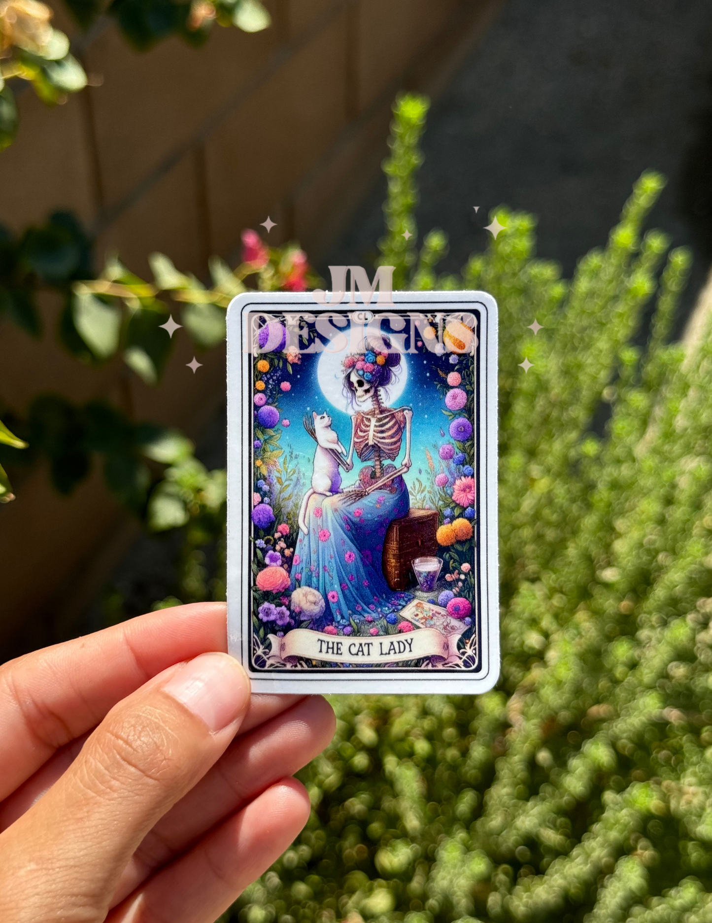 The Cat Lady Tarot Card Sticker