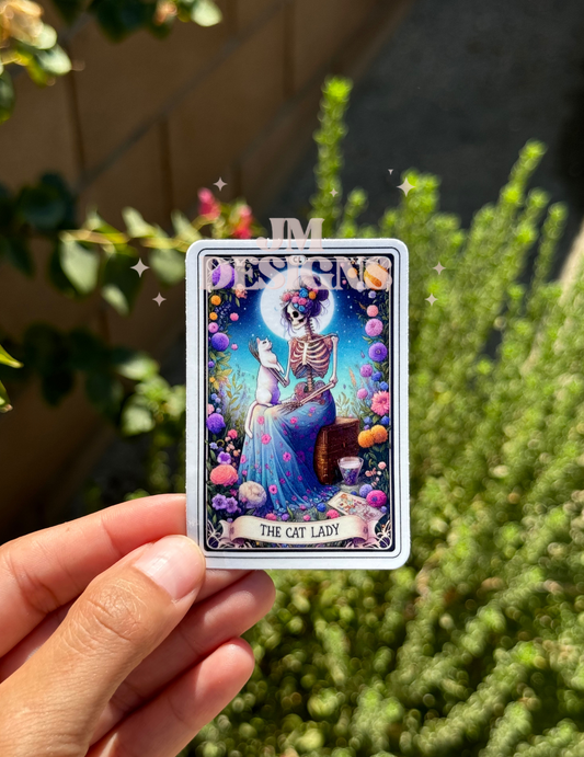 The Cat Lady Tarot Card Sticker