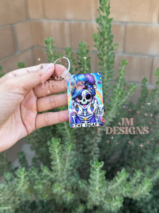 The IDGAF Tarot Card Keychain
