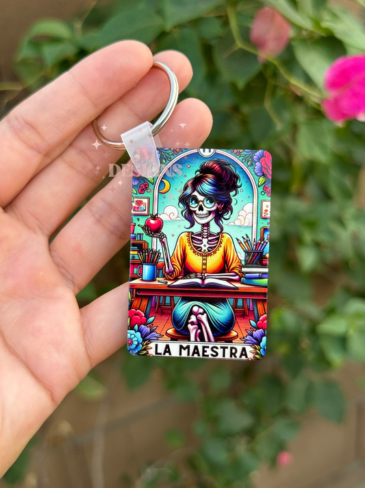 La Maestra Tarot Card Keychain