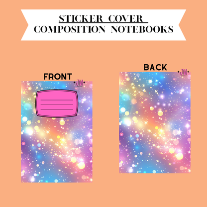 Sticker Composition Notebook Cover Front And Back