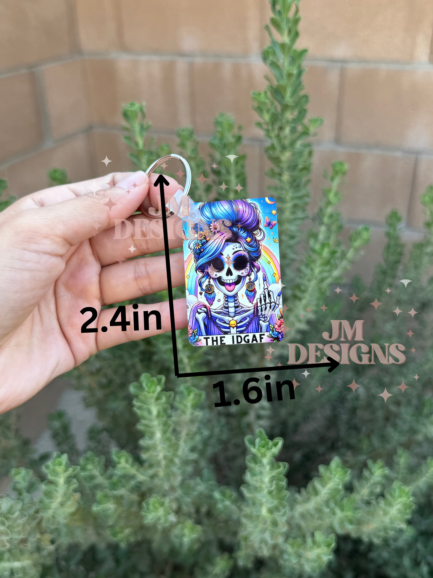 The IDGAF Tarot Card Keychain