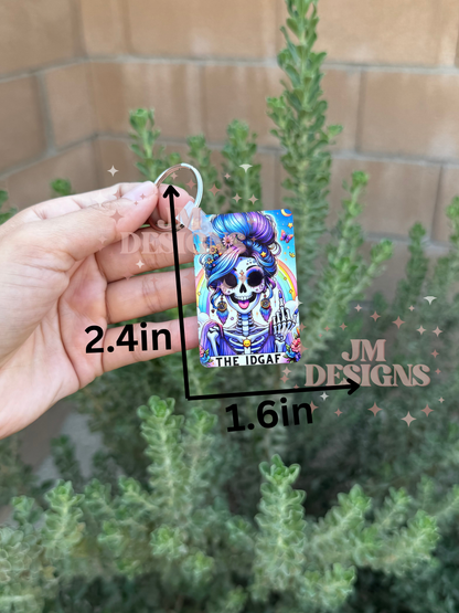 The IDGAF Tarot Card Keychain