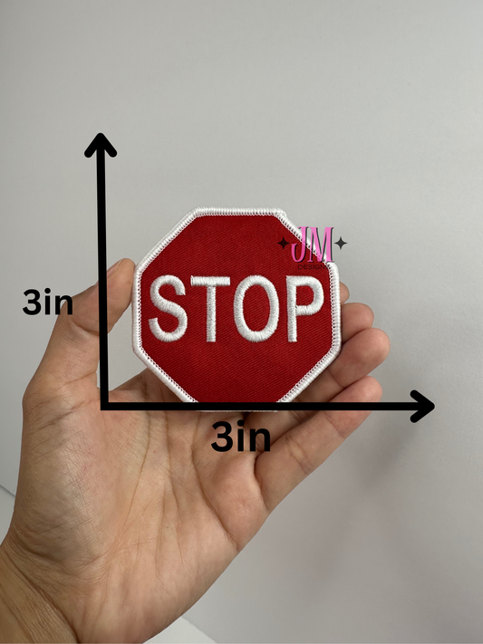 Stop Sign Iron On Patch