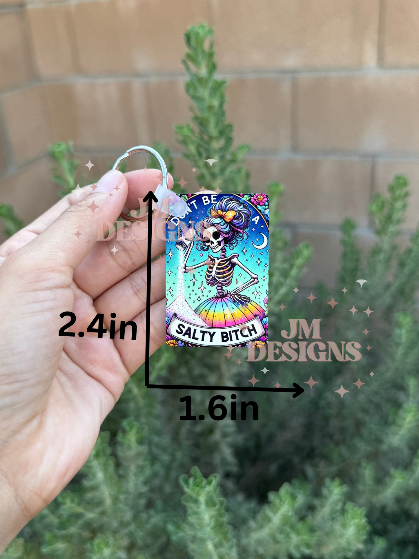 Salty Girl Tarot Card Keychain