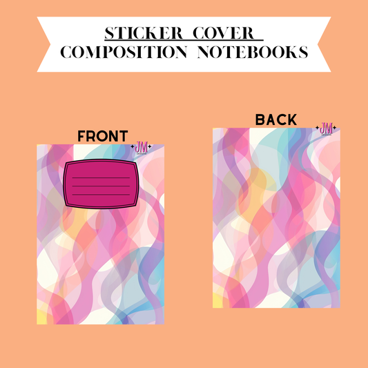 Sticker Composition Notebook Cover Front And Back