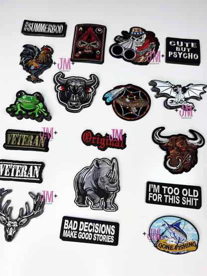 Gone Fishing Iron On Patch