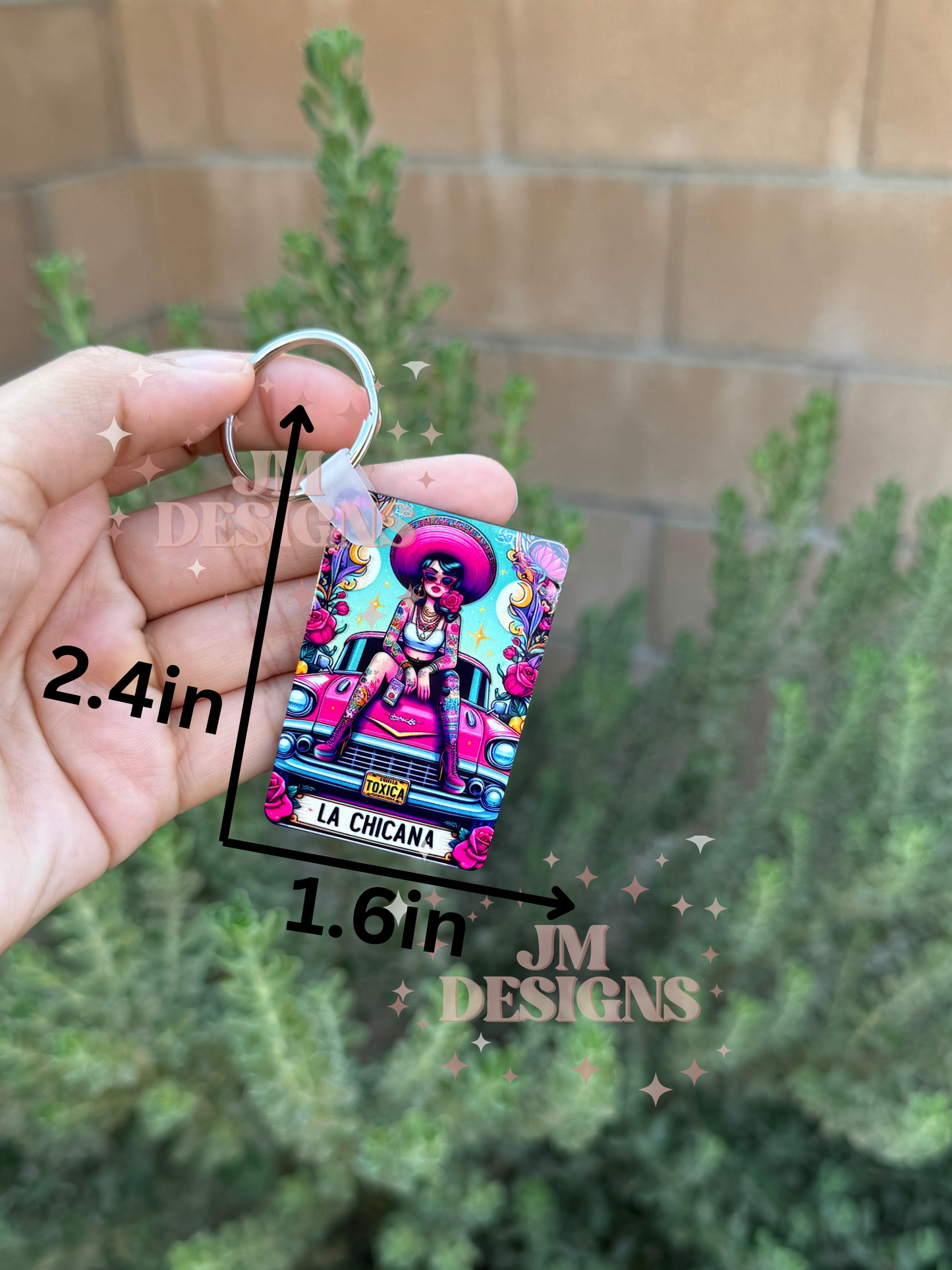 La Chicana Tarot Card Keychain