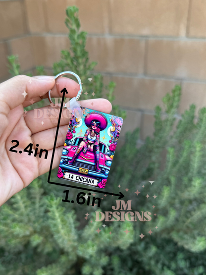 La Chicana Tarot Card Keychain