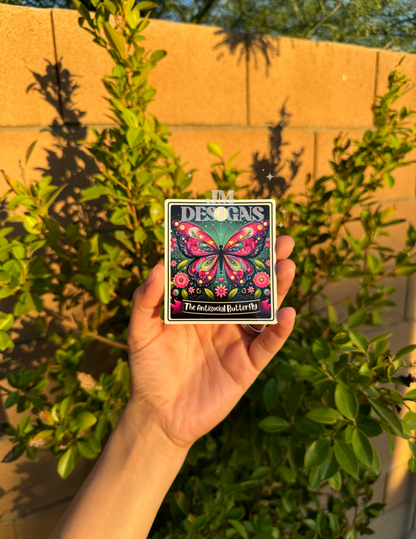 The Antisocial Butterfly Tarot Card Sticker