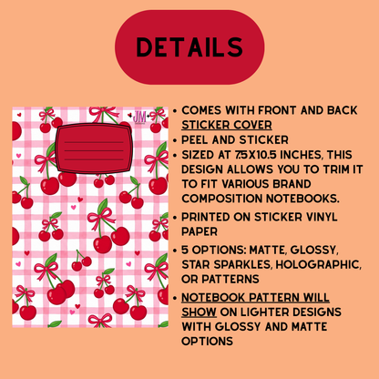 Sticker Composition Notebook Cover Front And Back