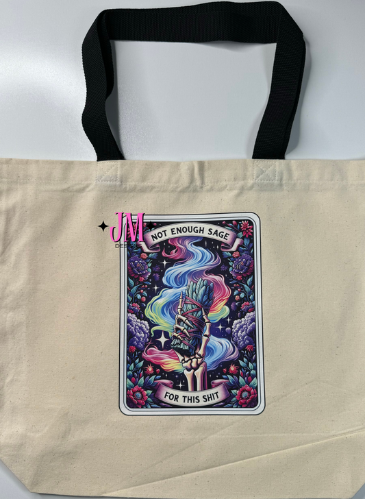 Not Enough Sage Tarot Card Tote Bag