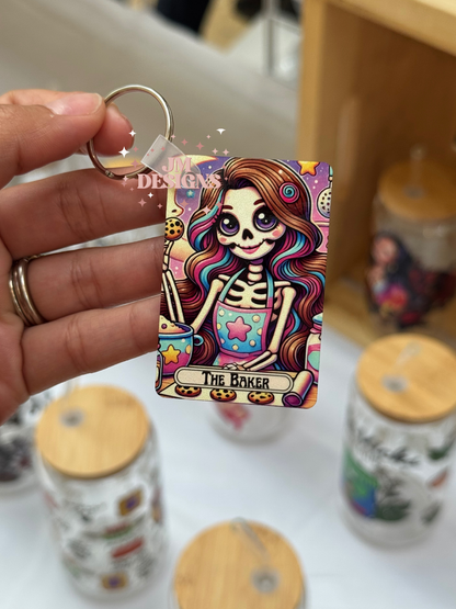 The Baker Tarot Card Keychain