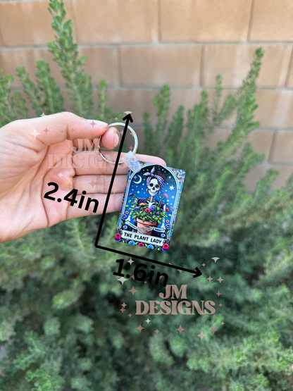 The Plant Lady Tarot Card Keychain
