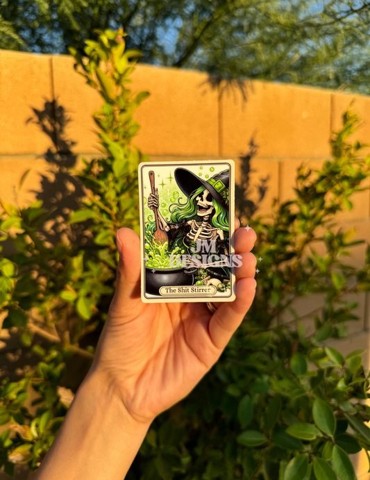 The S Stirrer Tarot Card Sticker