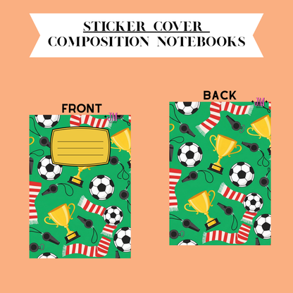 Sticker Composition Notebook Cover Front And Back