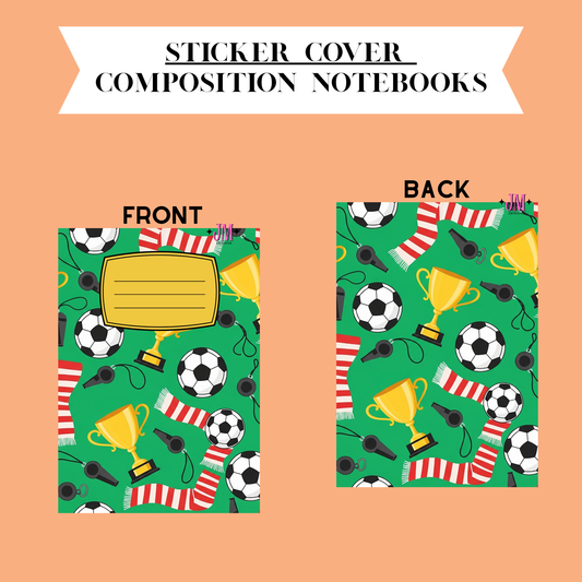 Sticker Composition Notebook Cover Front And Back