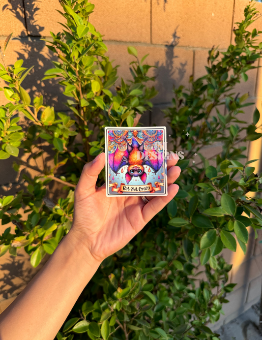 Bat S Crazy Tarot Card Sticker
