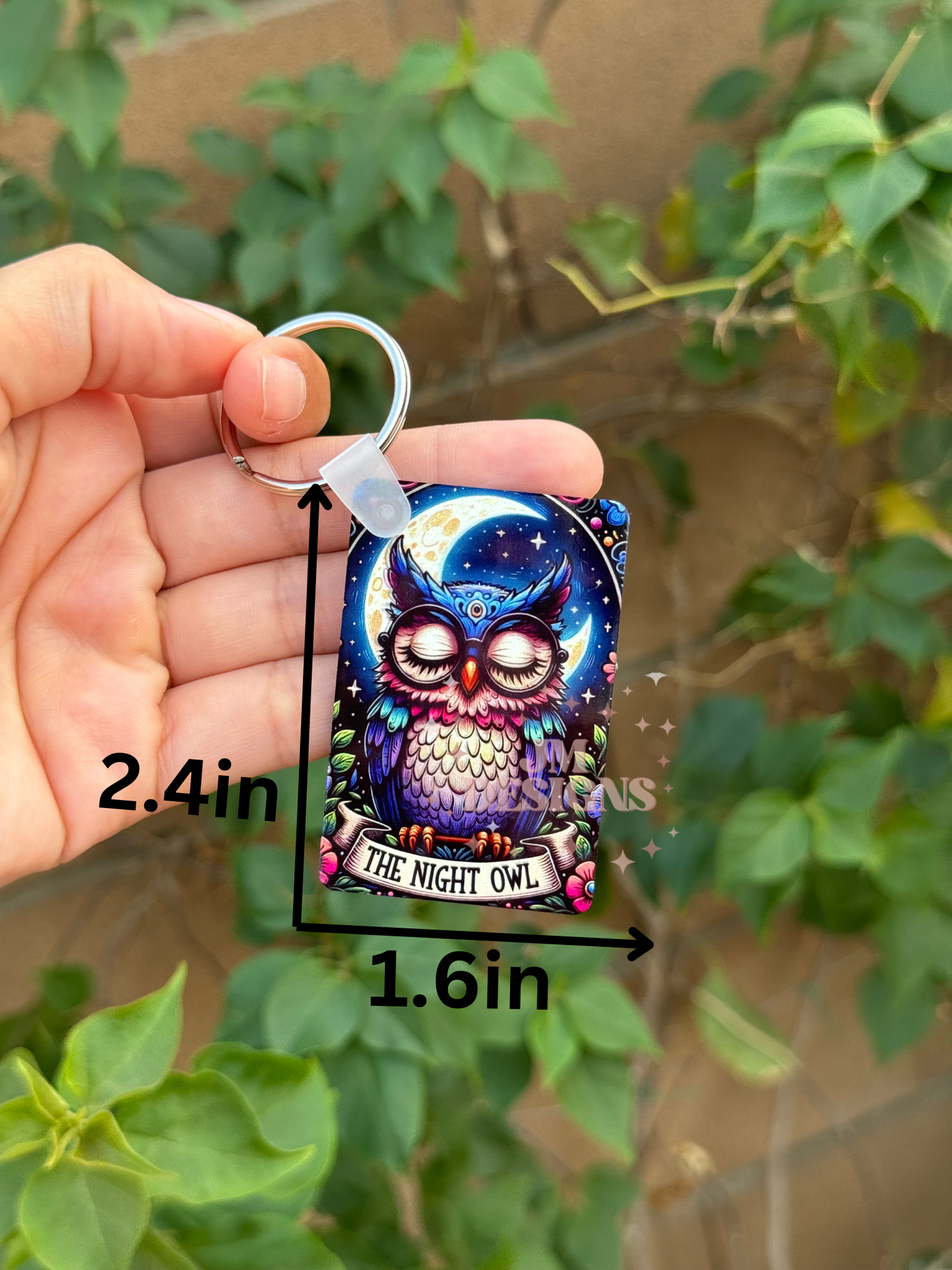 The Night Owl Tarot Card Keychain