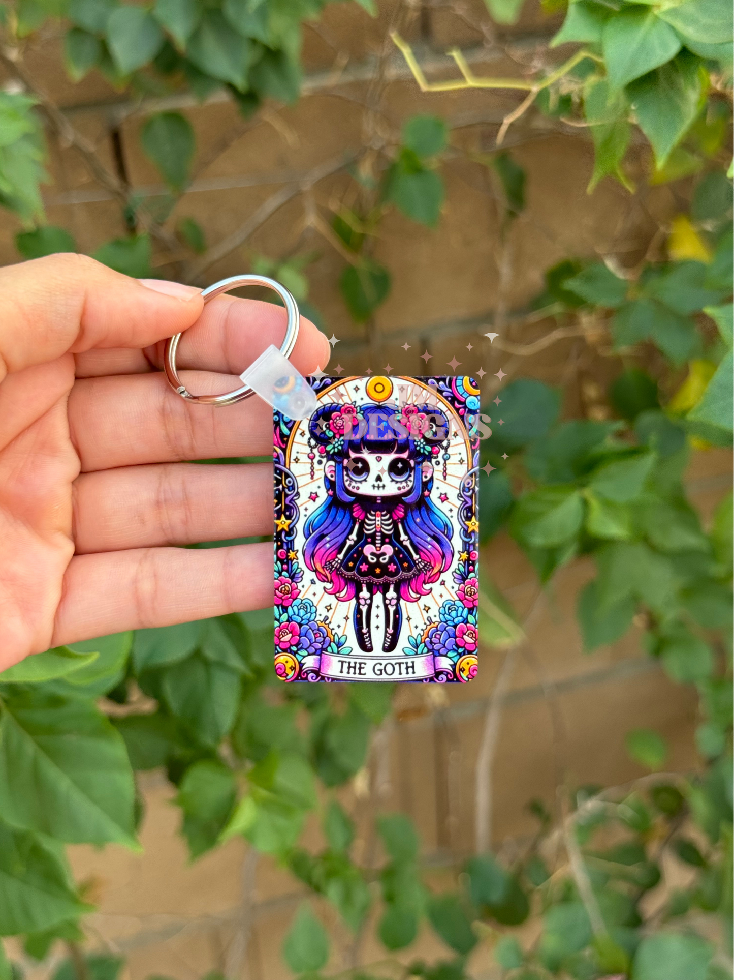 The Goth Tarot Card Keychain
