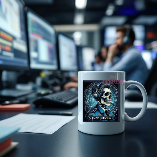 The 911 (Male) Dispatcher Coffee Mug| 16 oz | Personalized Gift| valentines Day Gift Idea| Gifts For Her| Tarot Reading| Custom Mug