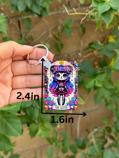 The Goth Tarot Card Keychain
