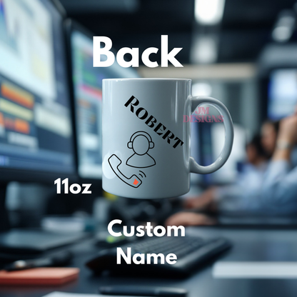 The 911 (Male) Dispatcher Coffee Mug| 16 oz | Personalized Gift| valentines Day Gift Idea| Gifts For Her| Tarot Reading| Custom Mug