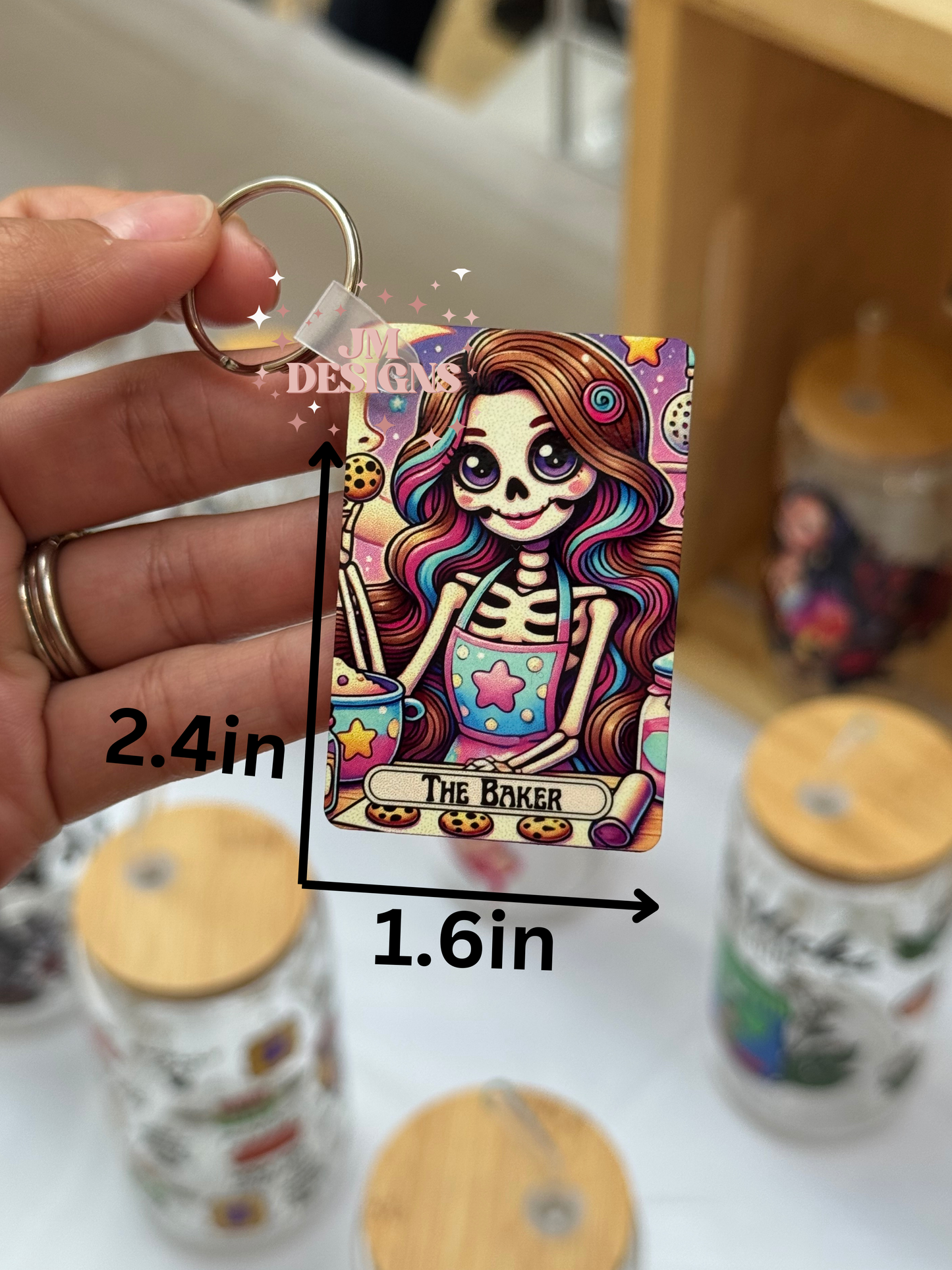 The Baker Tarot Card Keychain