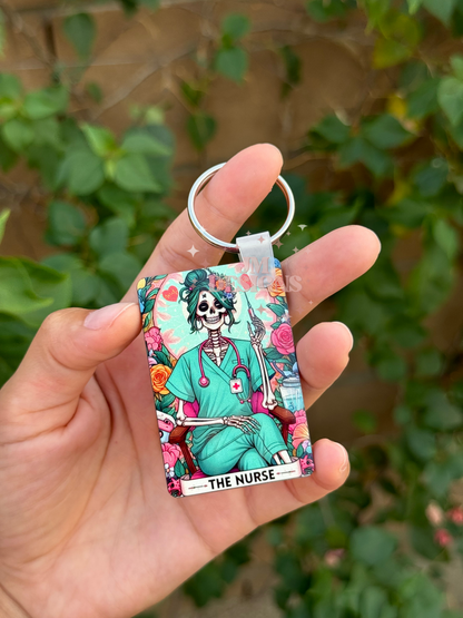 The Nurse Tarot Card Keychain