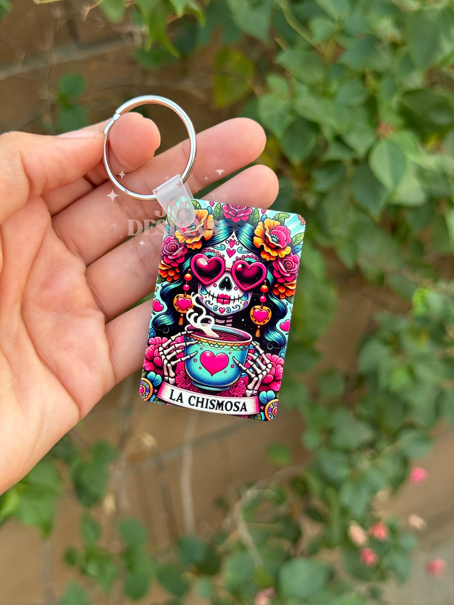 La Chismosa Tarot Card Keychain