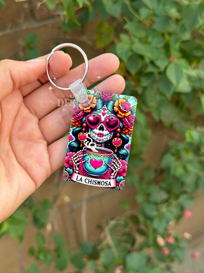 La Chismosa Tarot Card Keychain