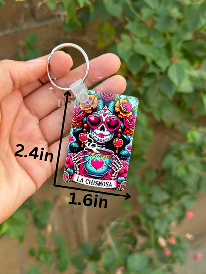La Chismosa Tarot Card Keychain