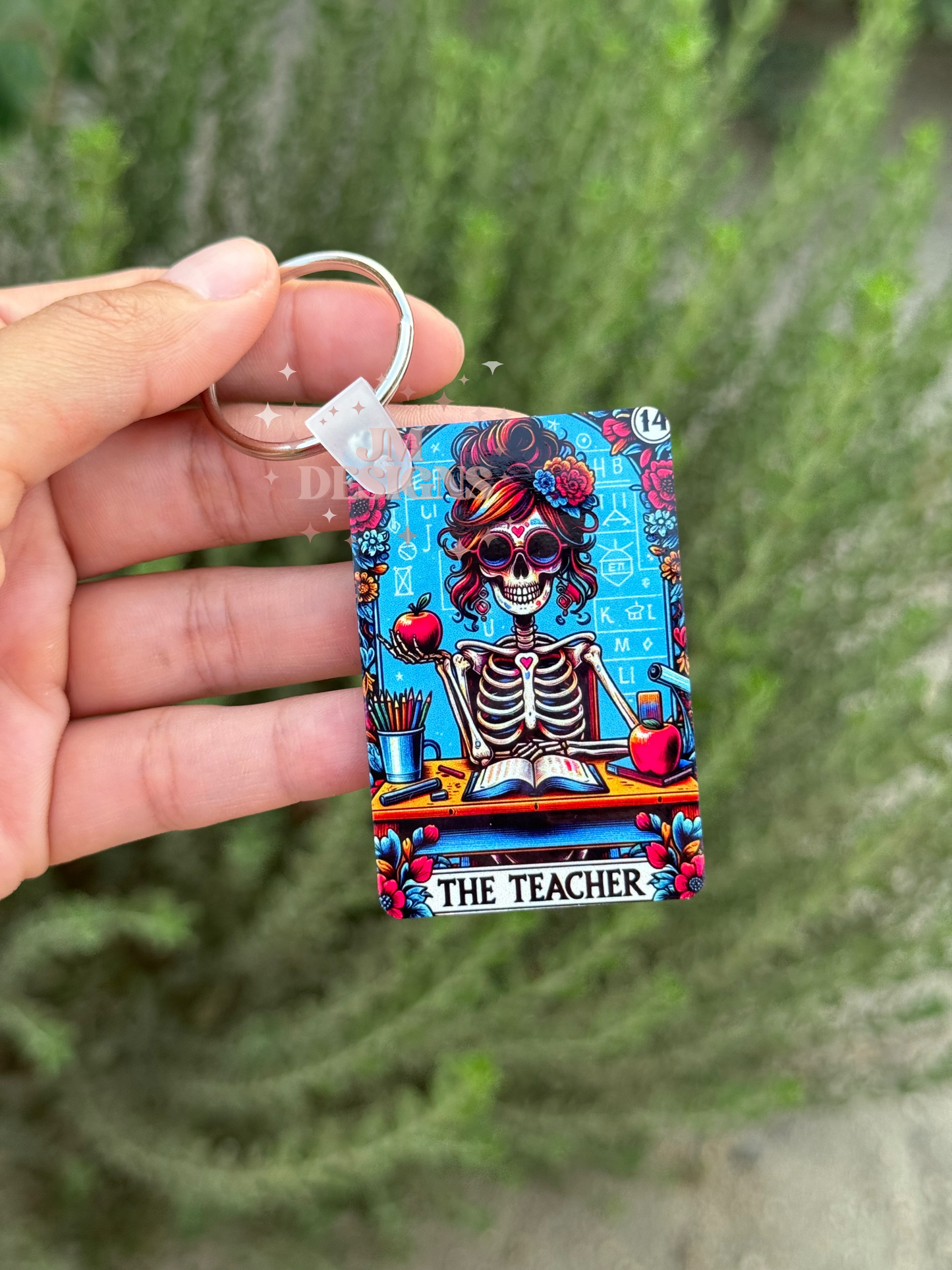 The Teacher Tarot Card Keychain